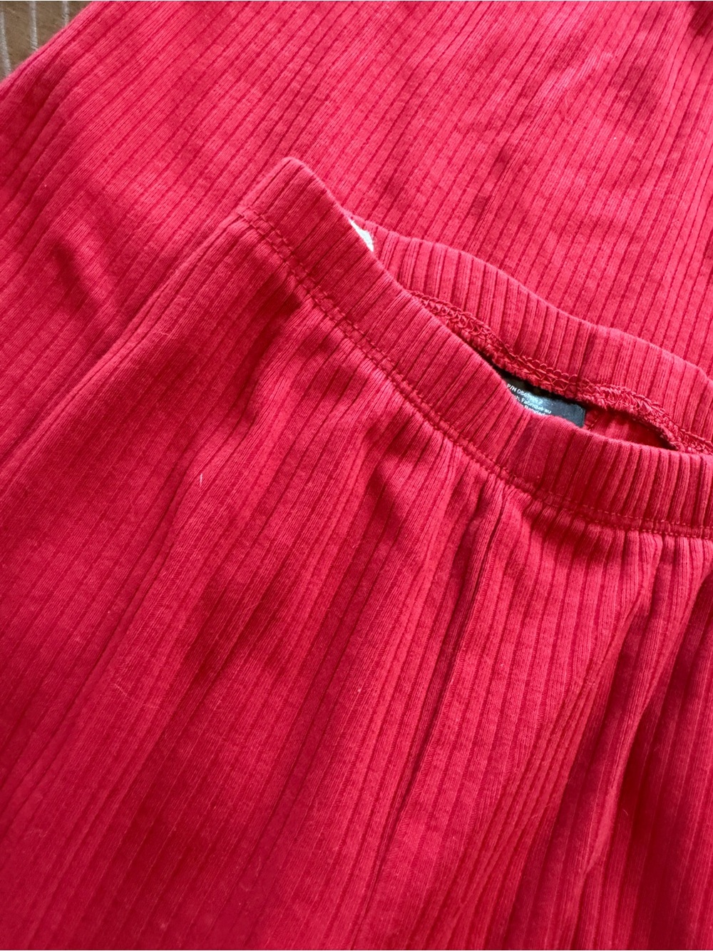 H&M Red Ribbed Matching Set Size 1.5-2Y - Picture 2 of 4
